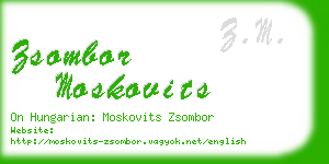 zsombor moskovits business card
